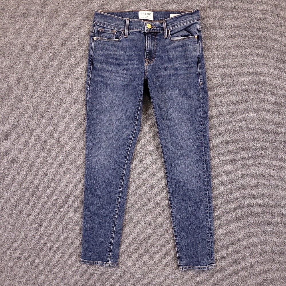 Frame Le Garcon Kinmount Skinny Jeans Womens 28x28‎ Actual Sz Low Rise Stretch